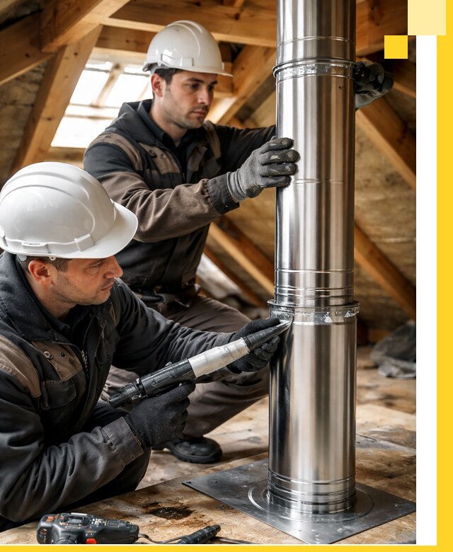 Монтаж дымоходов для каминов в Череповце с гарантией качества
