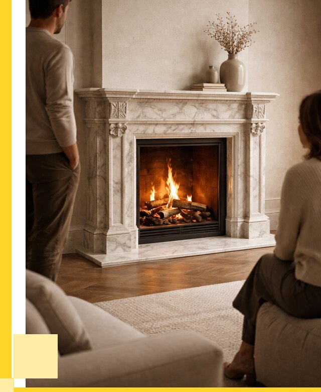 Мраморные камины под ключ в Череповце от 255525 р. | ЭриданЧрп