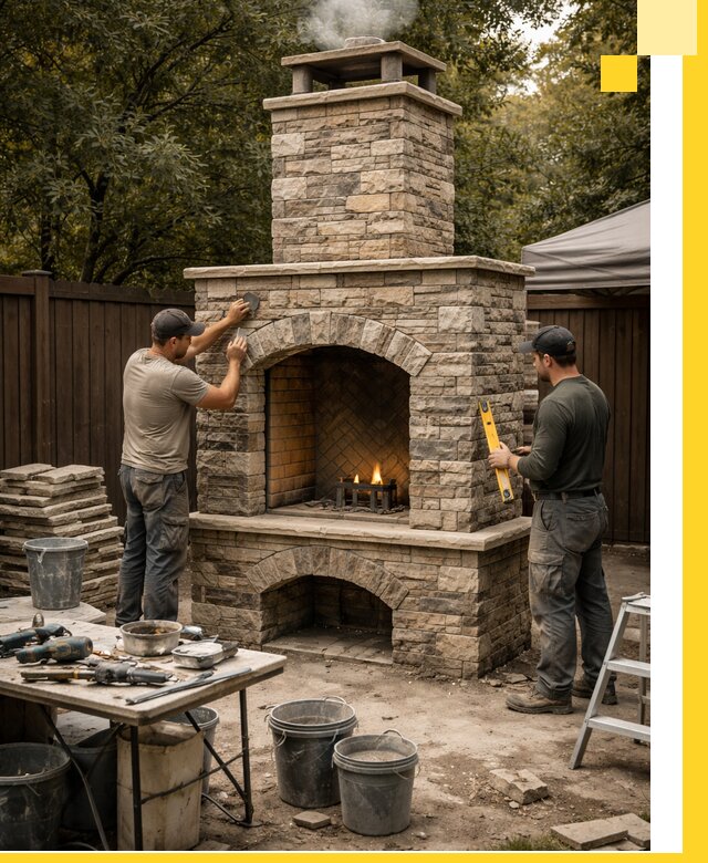 Проектирование и установка уличных каминов в Череповце