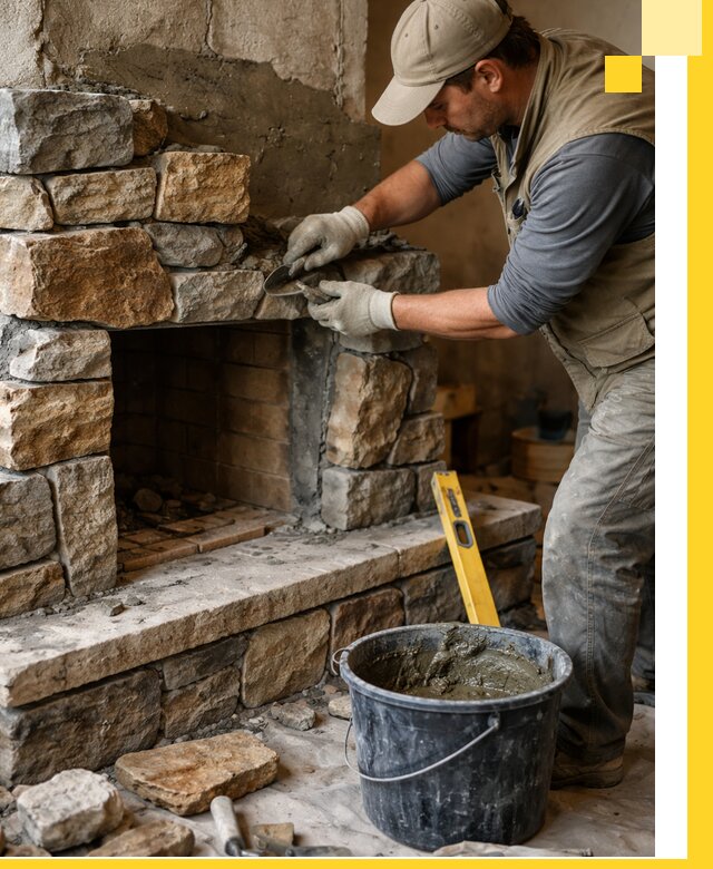 Изготовление и установка каменных каминов под ключ в Череповце