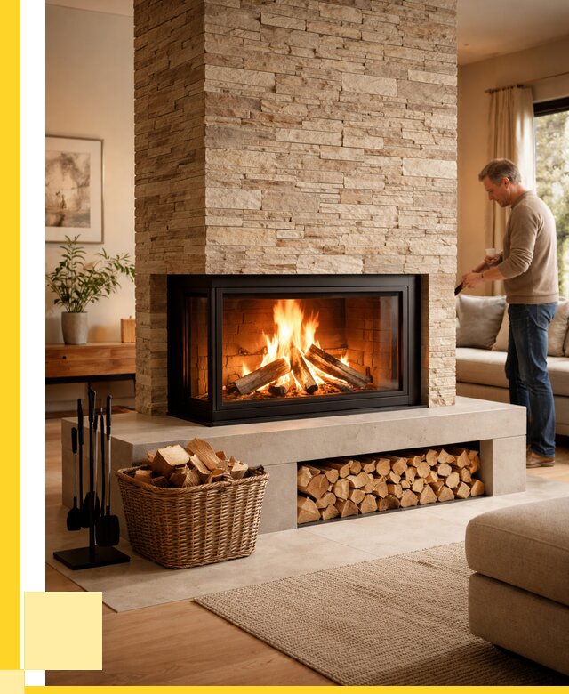 Дровяной камин под ключ в Череповце от 204420 р. | ЭриданЧрп