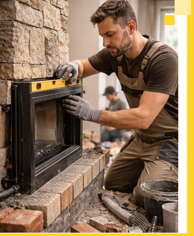 Дровяные камины под ключ в Череповце: монтаж, обустройство