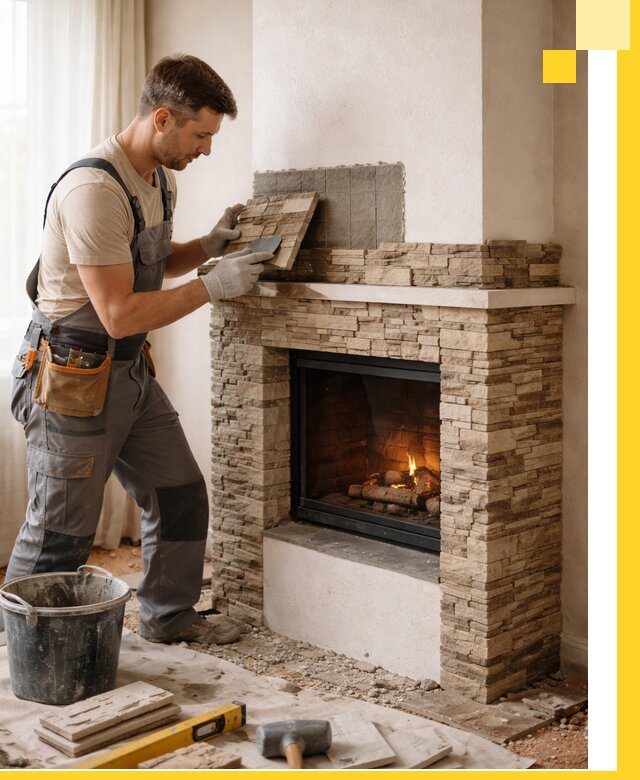 Изготовление и монтаж каминов для дома под ключ в Череповце