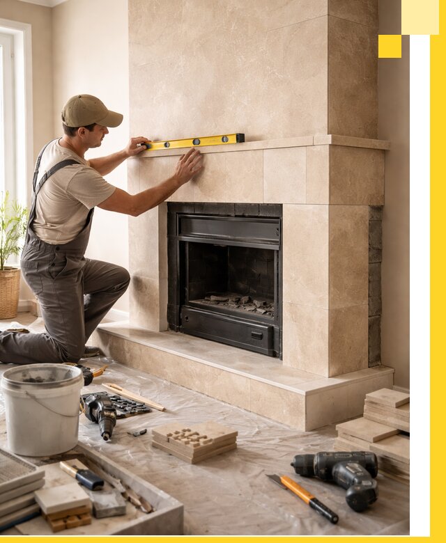 Установка и монтаж каминов в частном доме под ключ в Череповце