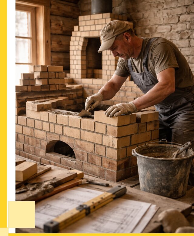 Кладка печей из кирпича в Череповце цены от 30663 р. - ЭриданЧрп