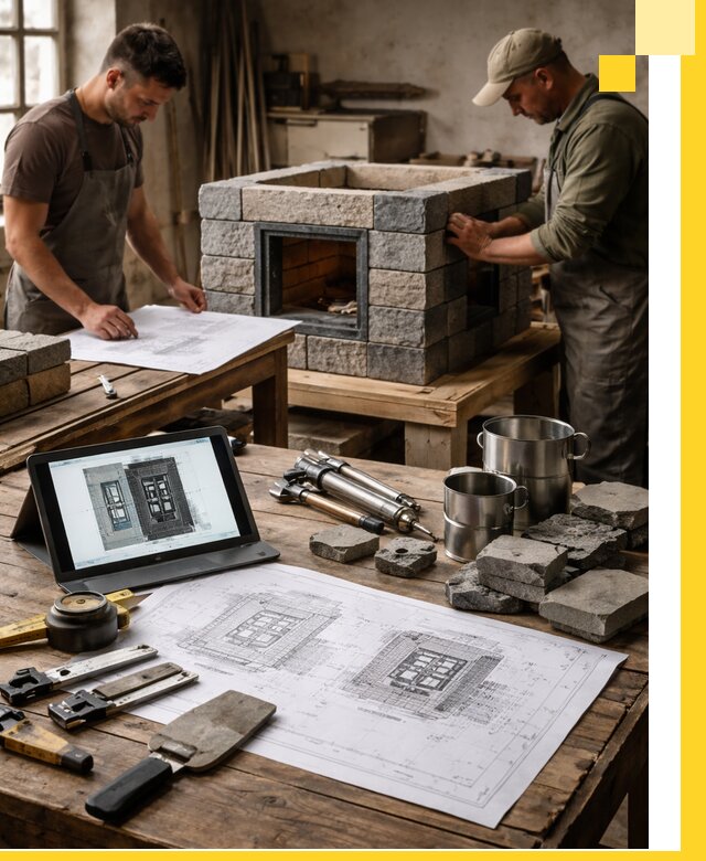 Разработка проектов печей с согласованием и монтажом в Череповце