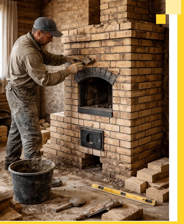 Кирпичные печи под ключ в Череповце: проектирование и кладка