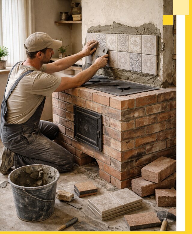 Печи с плитой на заказ монтаж гарантия и сервис в Череповце