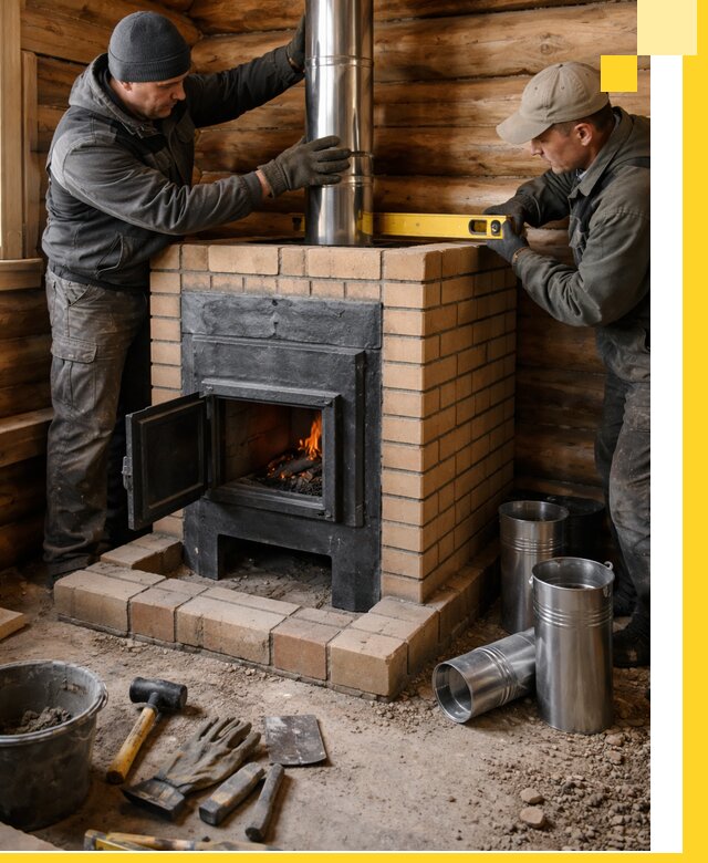 Проектирование, изготовление и установка банных печей в Череповце