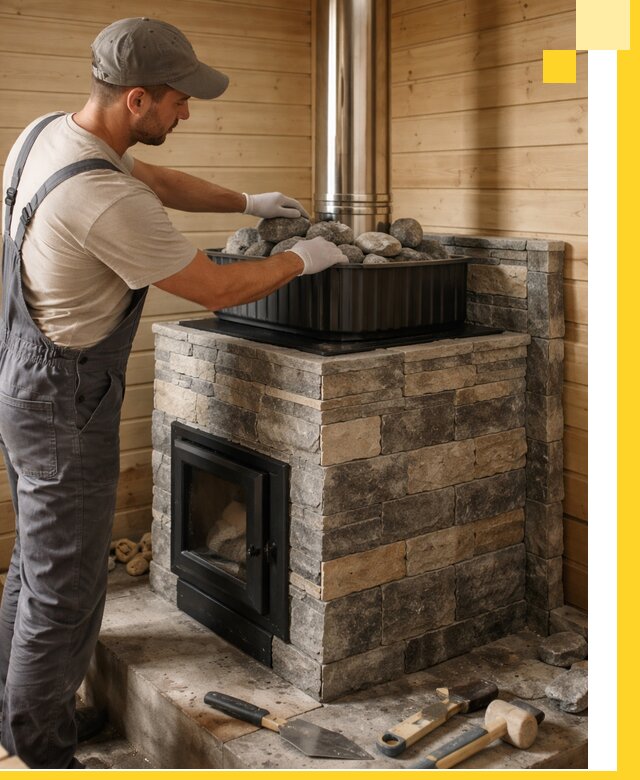 Печи для парной в Череповце, производство, монтаж и обслуживание