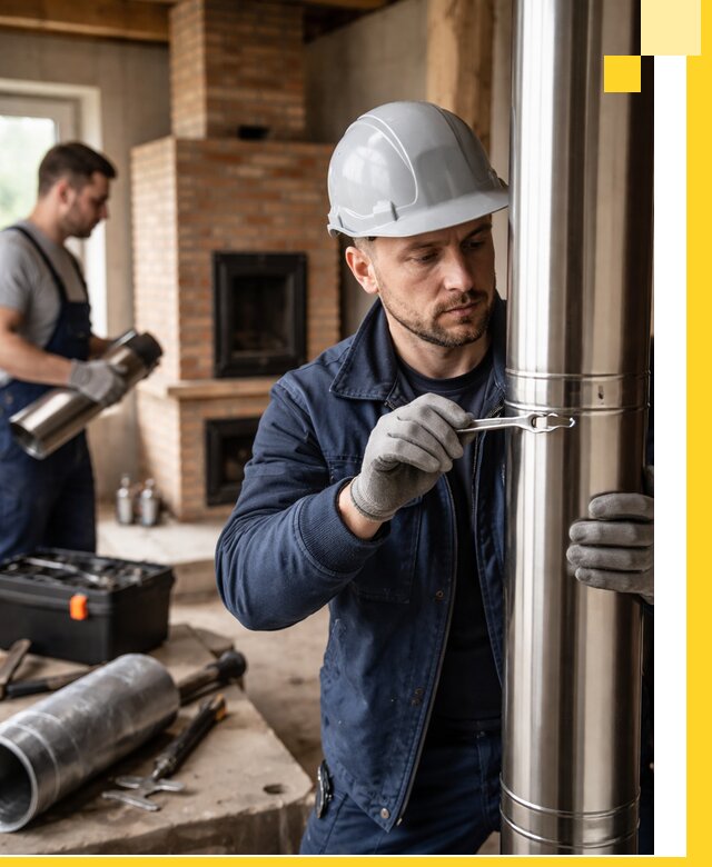 Профессиональный монтаж дымоходов для печей в Череповце