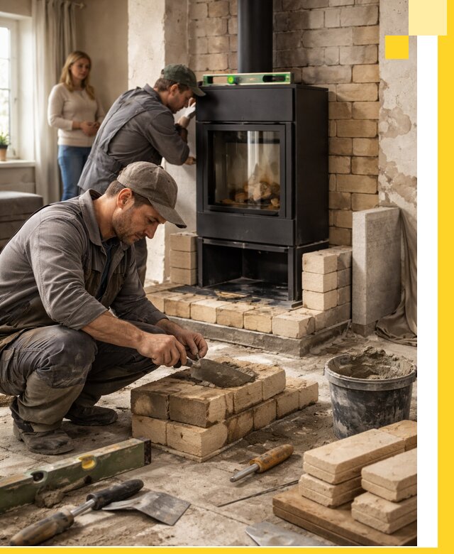 Печи и камины под ключ: проект, установка в Череповце