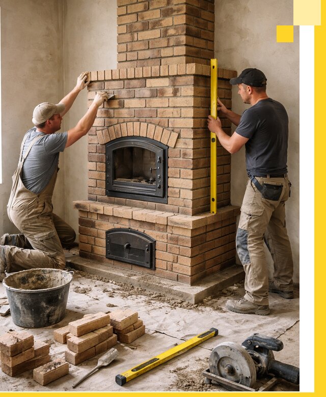 Продажа и установка печей и каминов для дома под ключ в Череповце