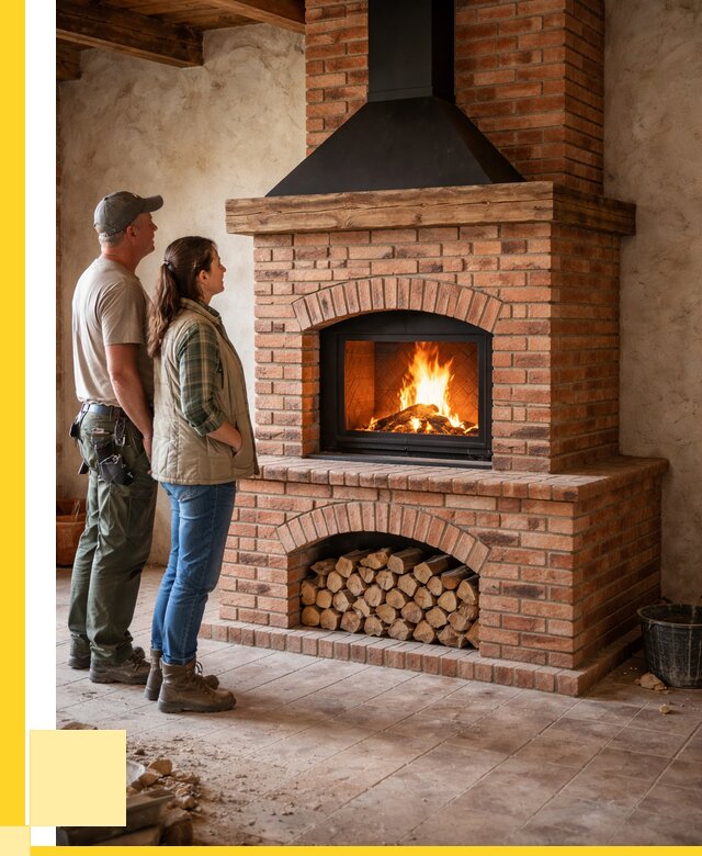 Печи камины из кирпича в Череповце от 122652 р. | ЭриданЧрп