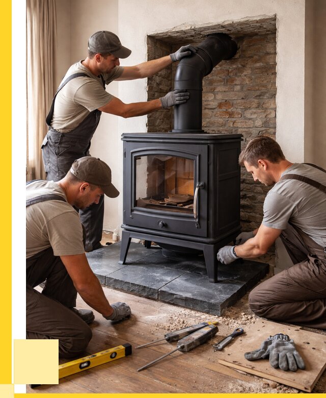 Монтаж печи камина в частном доме в Череповце от 25553 р. | ЭриданЧрп