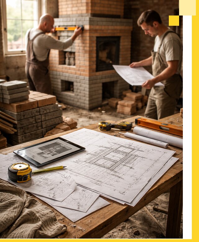 Проекты печей и каминов с индивидуальным дизайном в Череповце