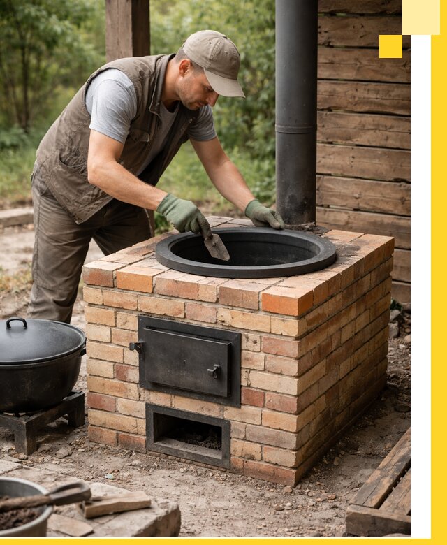 Изготовление и установка печей для казана в Череповце под ключ