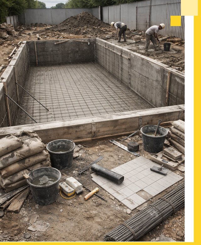 Строительство бассейнов под ключ в Череповце, дизайн и монтаж