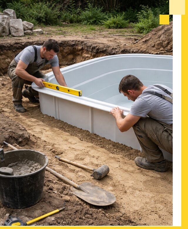 Производство и установка пластиковых бассейнов в Череповце под ключ