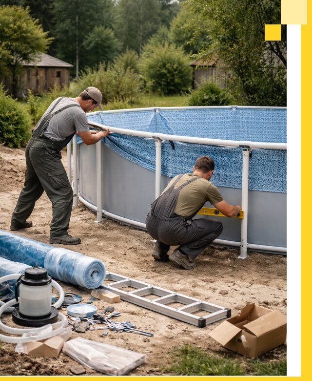 Установка и монтаж каркасных бассейнов в Череповце под ключ