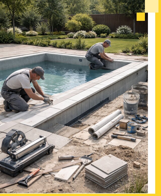 Строительство открытых бассейнов под ключ в Череповце профессионально