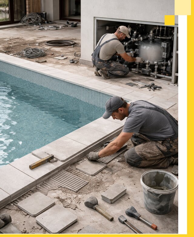 Строительство и монтаж бассейнов в коттедже в Череповце