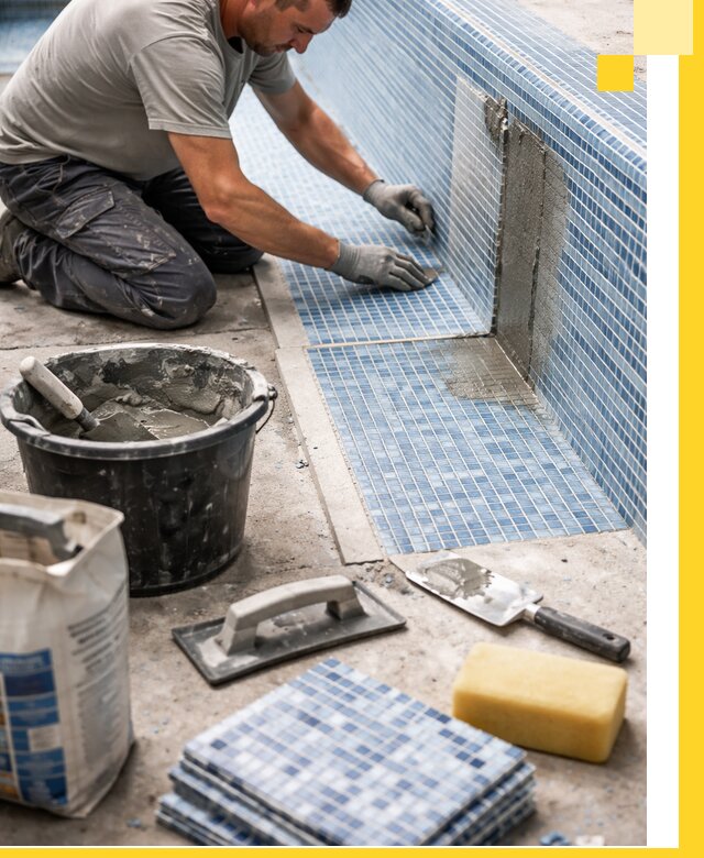 Укладка и ремонт мозаики для бассейнов под ключ в Череповце