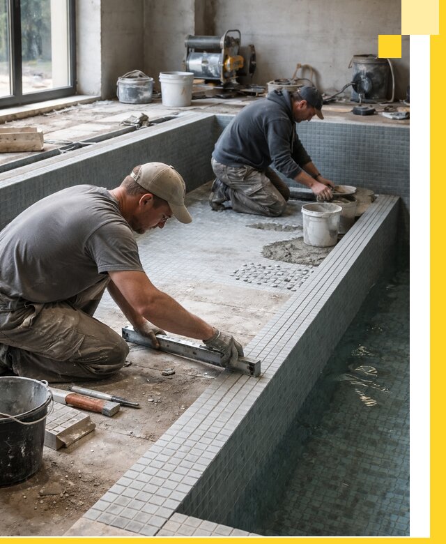 Строительство бассейна в частном доме в Череповце под ключ