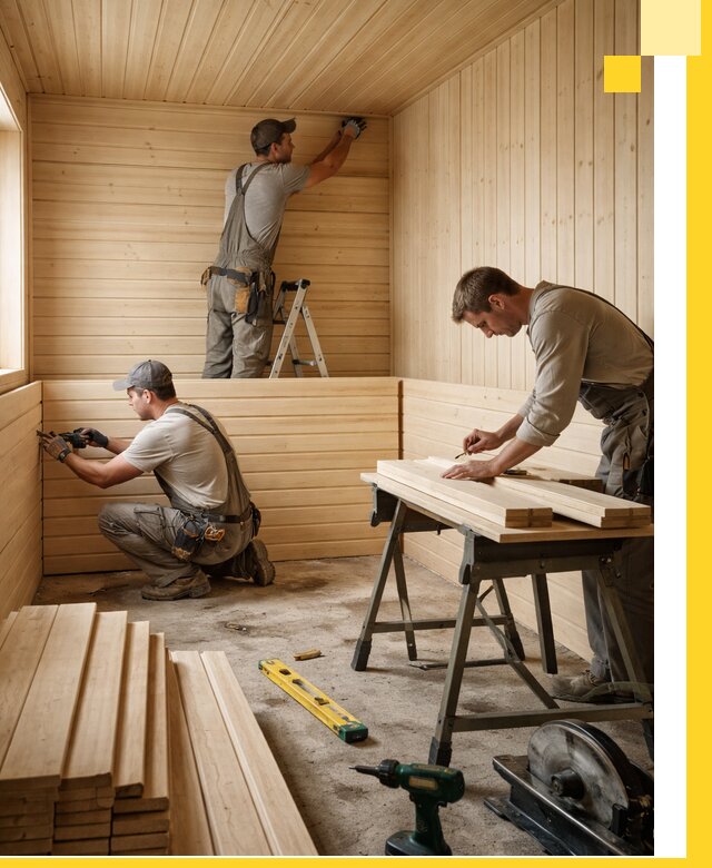 Обшивка саун в Череповце из натуральной древесины под ключ