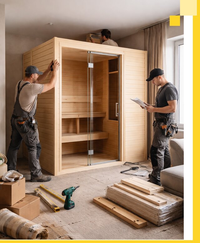 Установка и благоустройство саун в квартире в Череповце