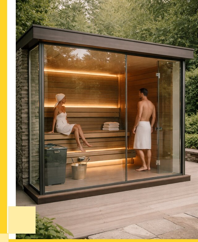 Сауна стеклянная и двери для сауны в Череповце от 255525 р. | ЭриданЧрп