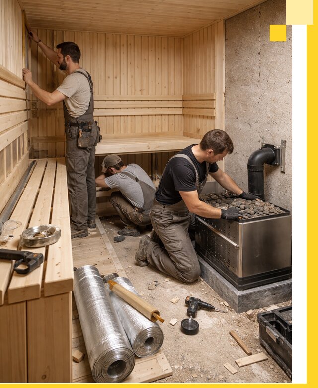 Индивидуальные сауны на заказ в Череповце под ключ, проект и монтаж