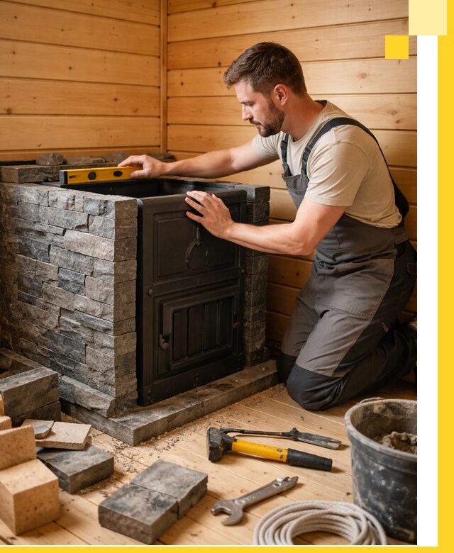 Производство и установка печей для саун под ключ в Череповце