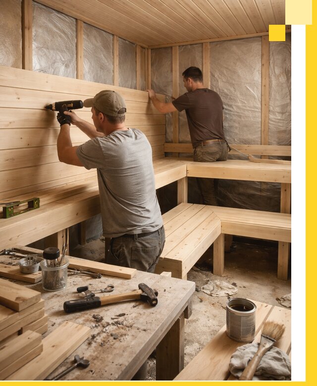 Профессиональная отделка бань и саун под ключ в Череповце