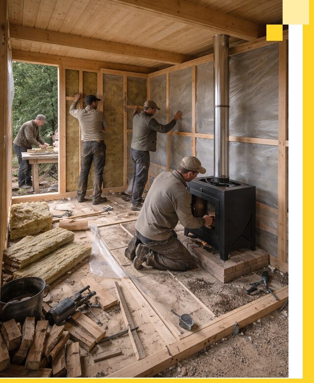 Профессиональный монтаж бань под ключ в Череповце для дома