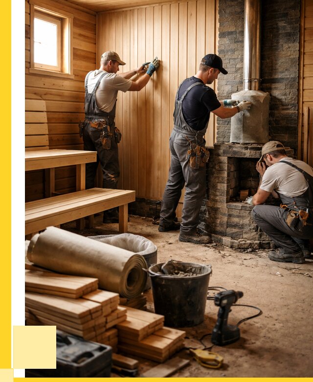 Ремонт бань под ключ в Череповце от 45995 р. | ЭриданЧрп