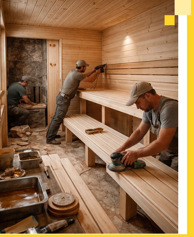 Профессиональная отделка бань в Череповце под ключ, с гарантией