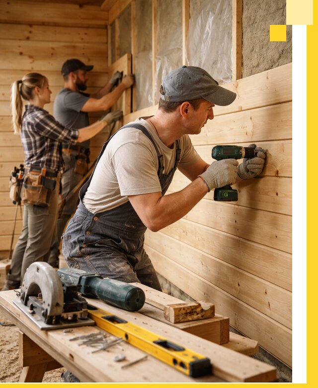 Обшивка бань под ключ в Череповце: отделка стен и потолков