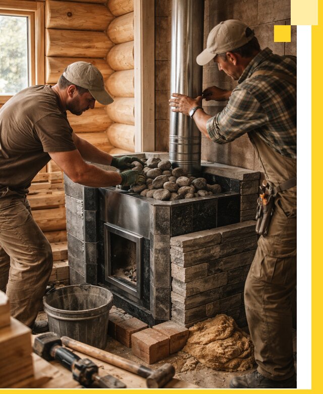 Строительство и отделка русских бань под ключ в Череповце