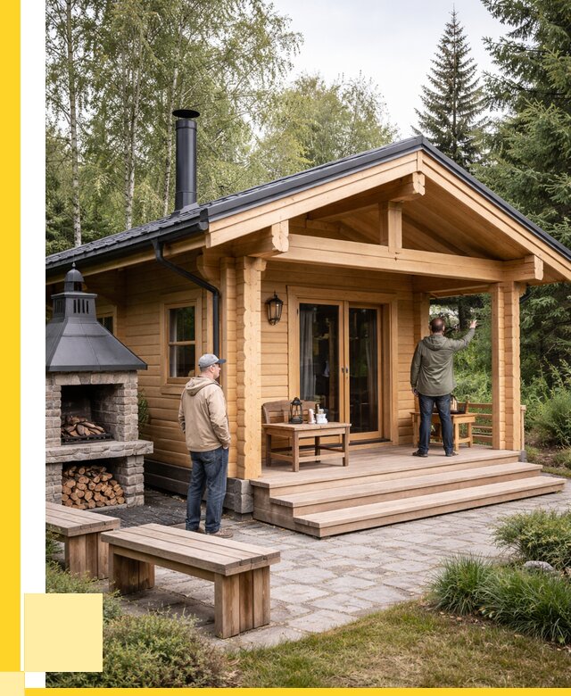 Деревянные бани под ключ в Череповце от 459945 р. | ЭриданЧрп