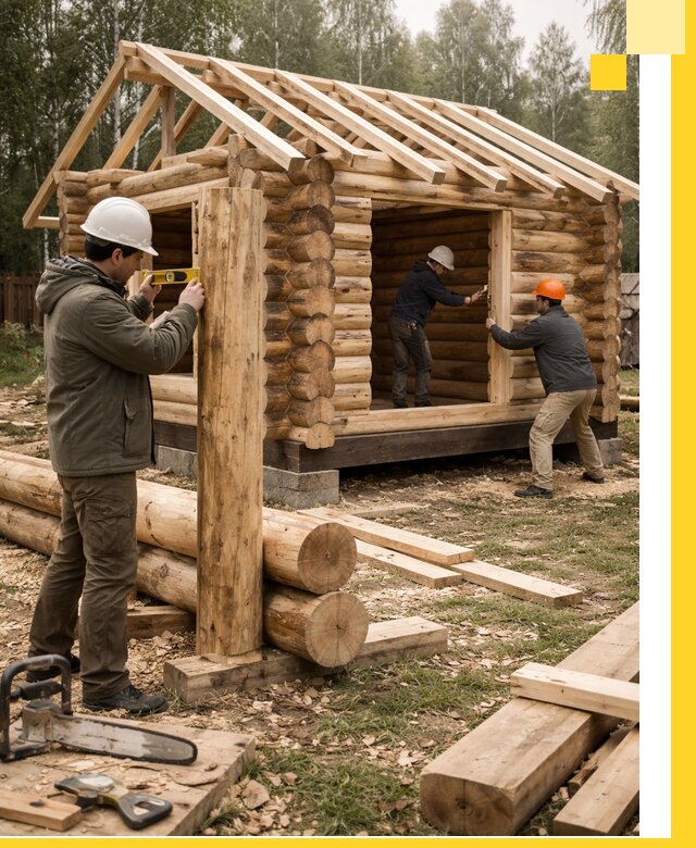 Строительство бань для дачи под ключ в Череповце с доставкой и монтажом