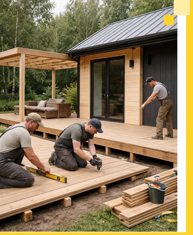 Строительство бань с террасой и бассейном под ключ в Череповце