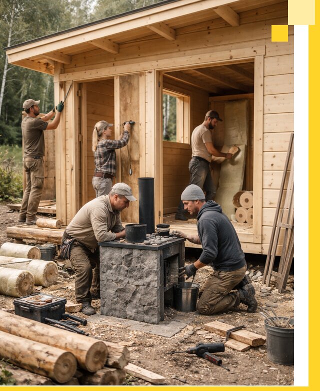 Купить баню под ключ в Череповце строительство монтаж отделка