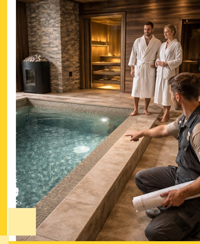 Проект бани с бассейном под ключ в Череповце от 66437 р. | ЭриданЧрп