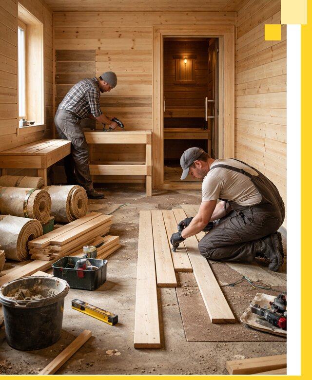 Индивидуальный проект бани с комнатой отдыха под ключ в Череповце