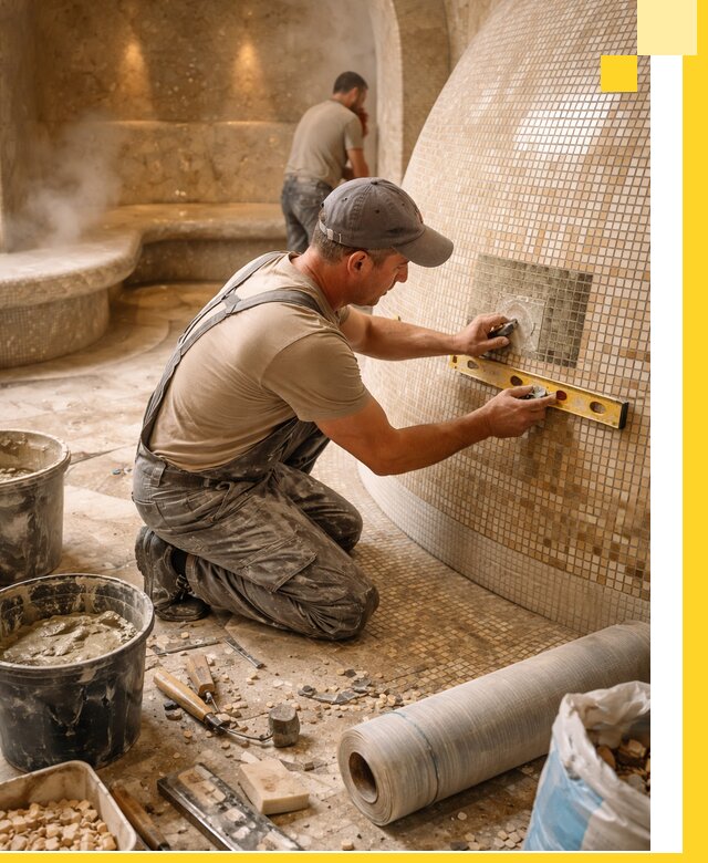 Хамам под ключ в Череповце: проектирование, строительство, отделка