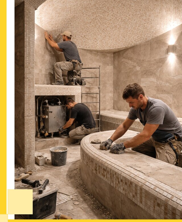 Монтаж хамамов под ключ в Череповце от 255525 р. ЭриданЧрп