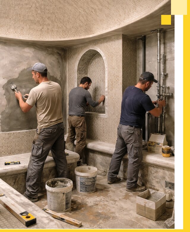 Профессиональный монтаж хамамов под ключ в Череповце с гарантией