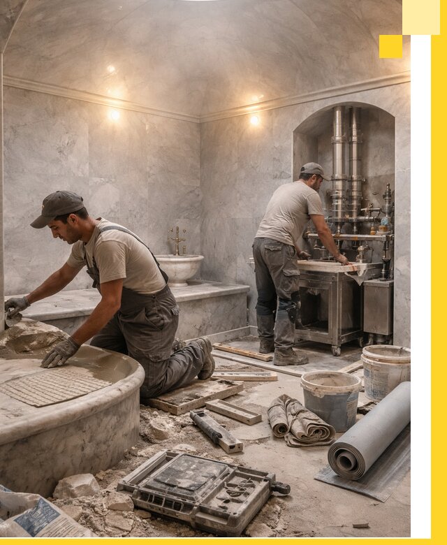 Строительство турецких бань хаммам под ключ в Череповце