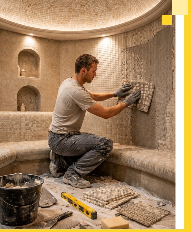 Устройство и монтаж домашнего хамама под ключ в Череповце